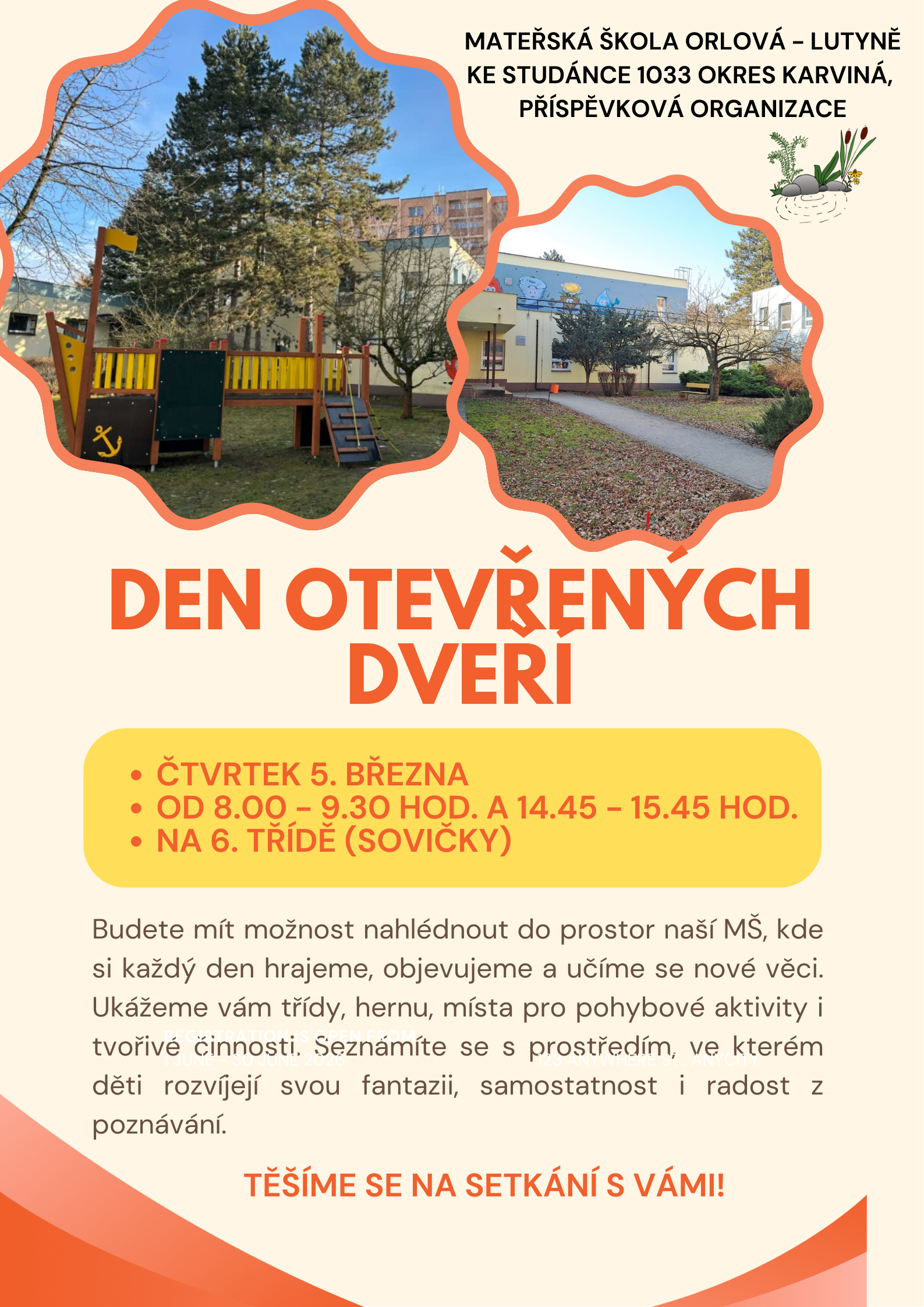 Yellow Cute Fun Admission Kindergarten Poster