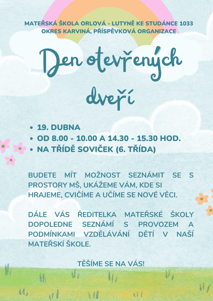 Blue Green Pink Orange Colorful Cute Pastel Daycare Flyer (3)